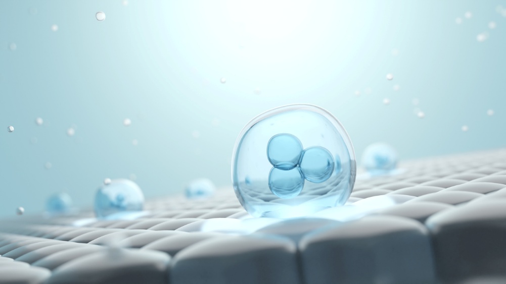  Hydration boosts longevity, A image of a water molecule